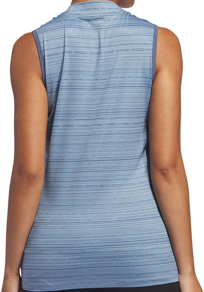 adidas Women's Ultimate365 Stripe Sleeveless Polo Shirt