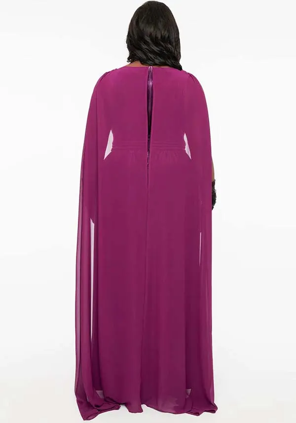 Bat Velvet [Eggplant & Black] | CAPE GOWN