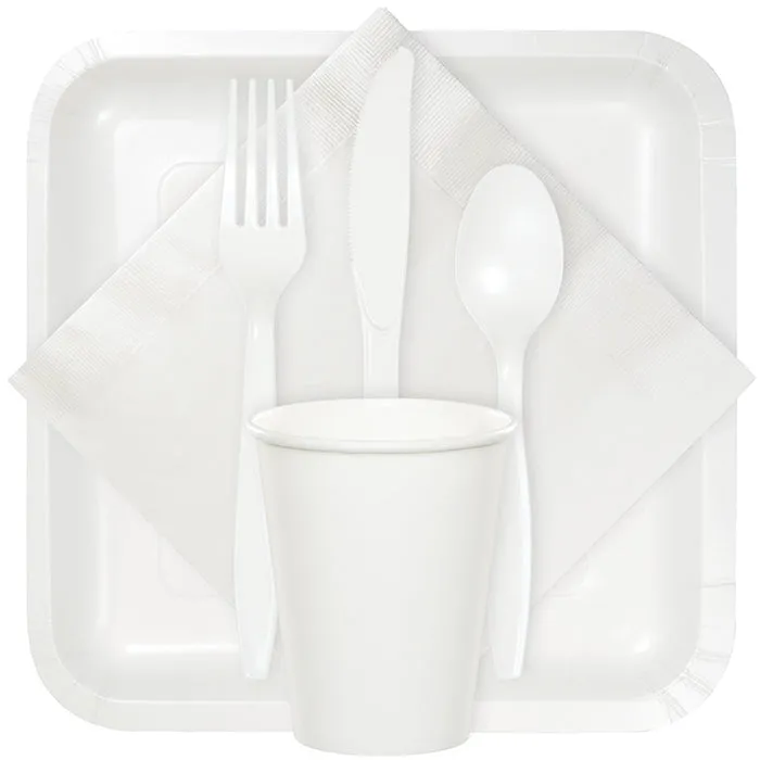 Bulk Pack of 100 White Premium Plastic Spoons