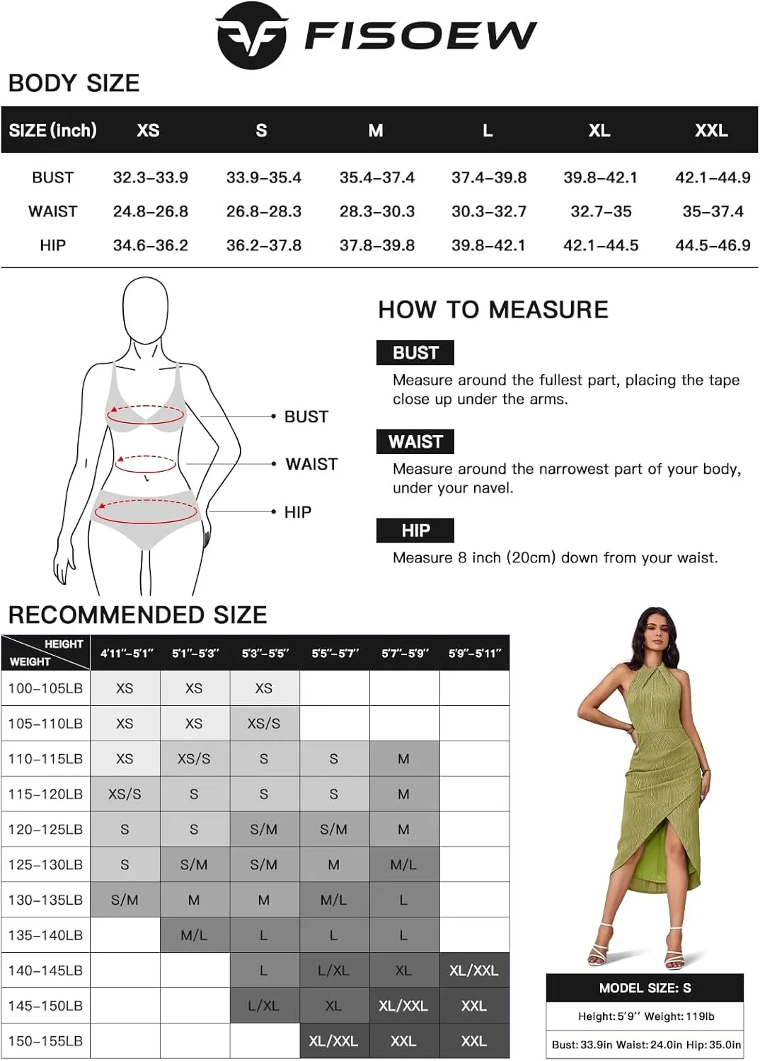 Fisoew Womens Halter Neck Party Dress Sleeveless Slit Textured Backless Sim Fit Ruched Sexy Midi Cocktail Dresses