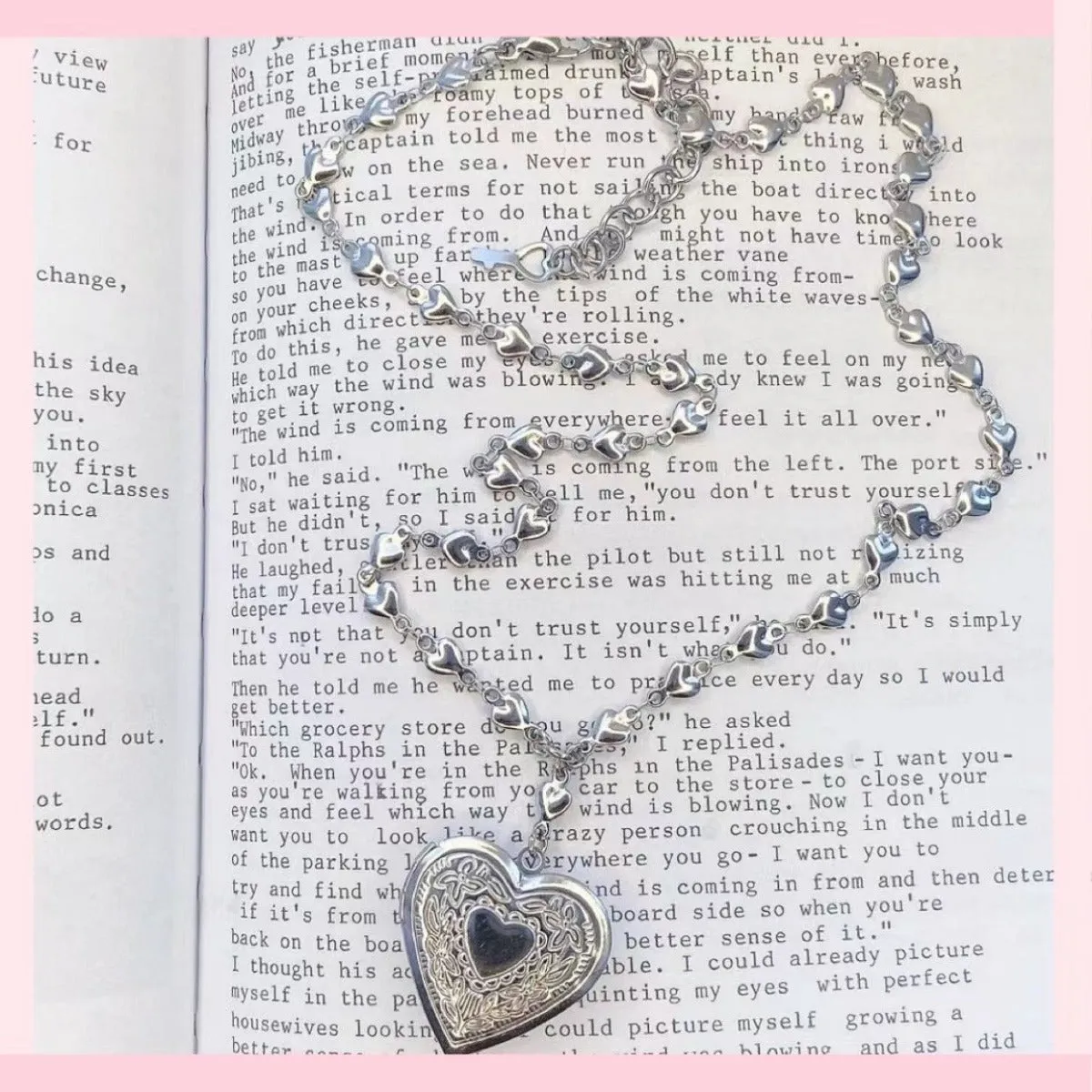 Homemade Titanium Steel Love Chain Pendant Necklace Doesn't Fade Carved Love Necklace Retro