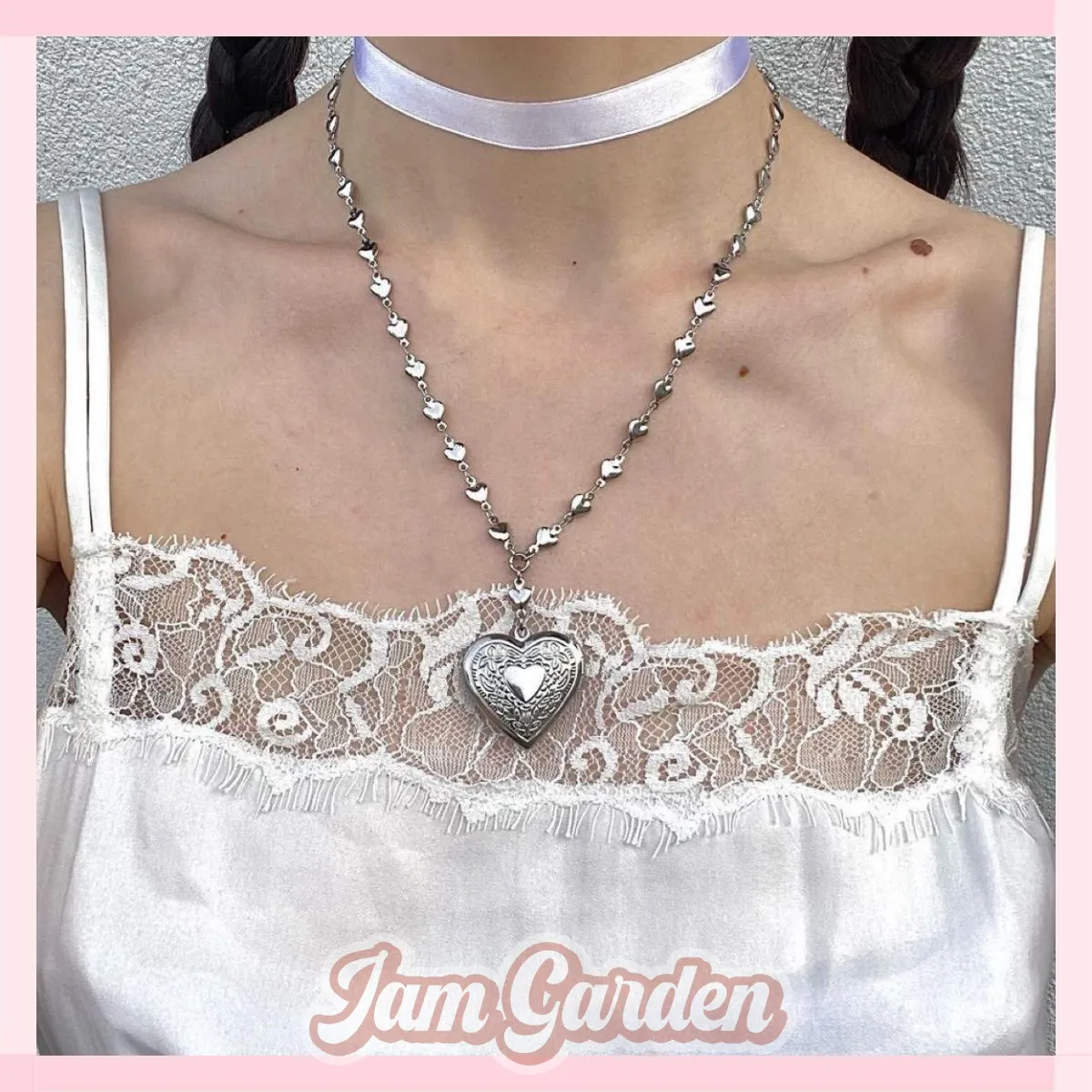 Homemade Titanium Steel Love Chain Pendant Necklace Doesn't Fade Carved Love Necklace Retro