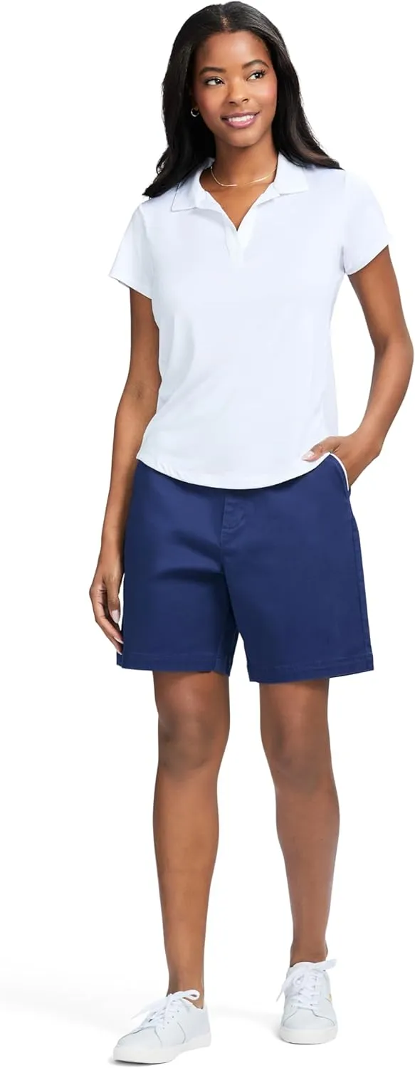 IZOD Women's Polo Shirt Performance Stretch Short Sleeve