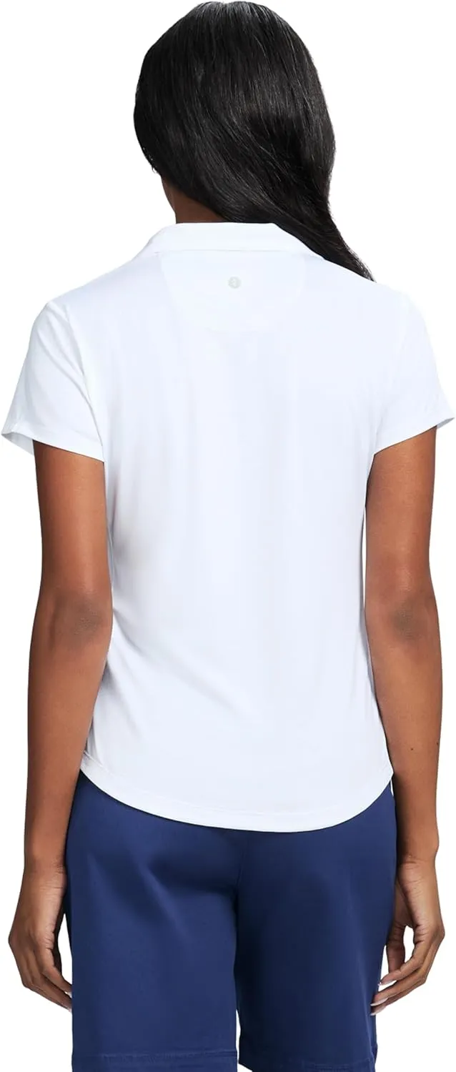 IZOD Women's Polo Shirt Performance Stretch Short Sleeve