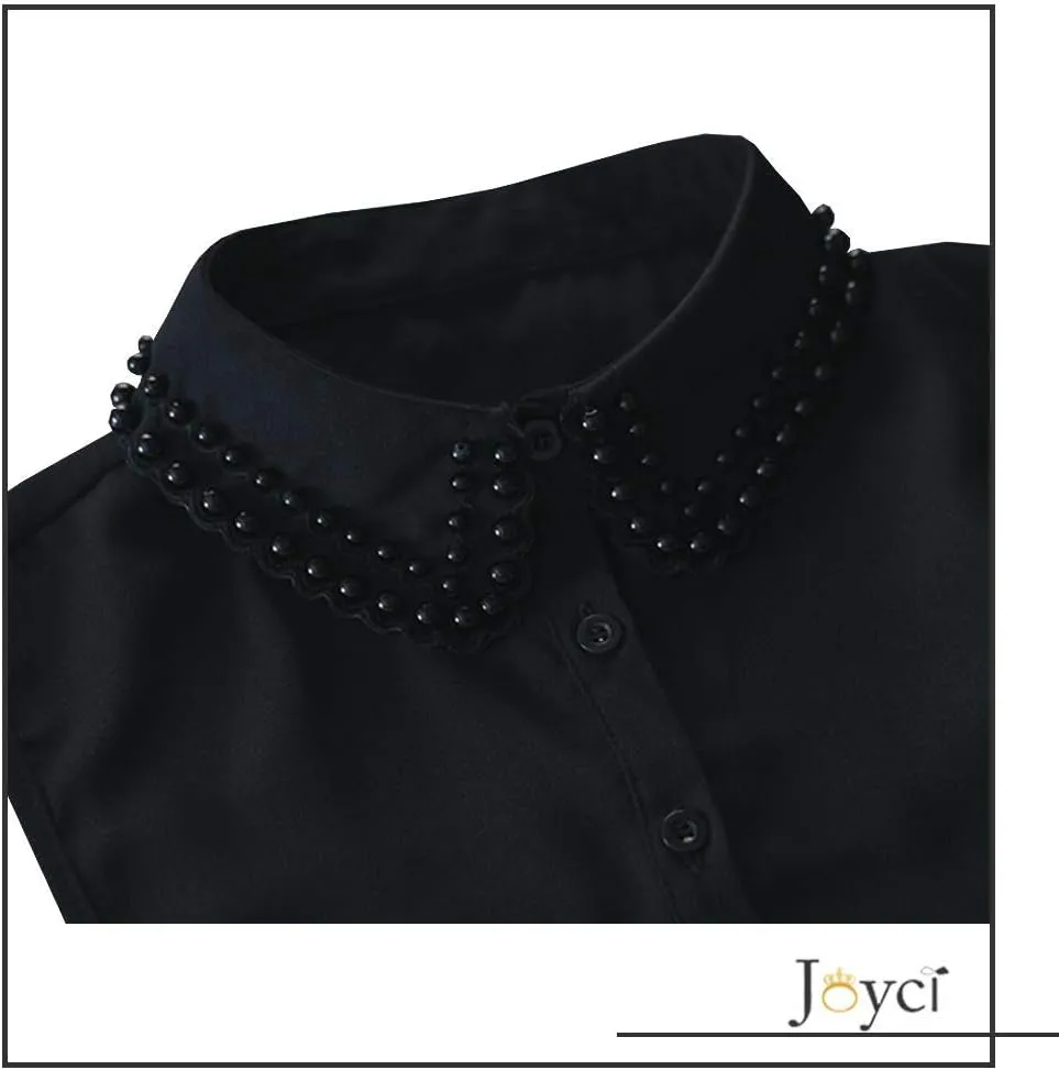 Joyci Diamond Pearl False Collar Peterpan Fake Collar Half Shirt Dickey