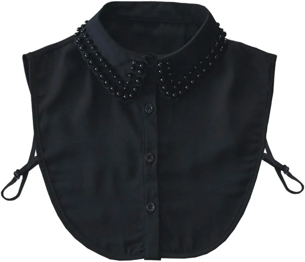 Joyci Diamond Pearl False Collar Peterpan Fake Collar Half Shirt Dickey