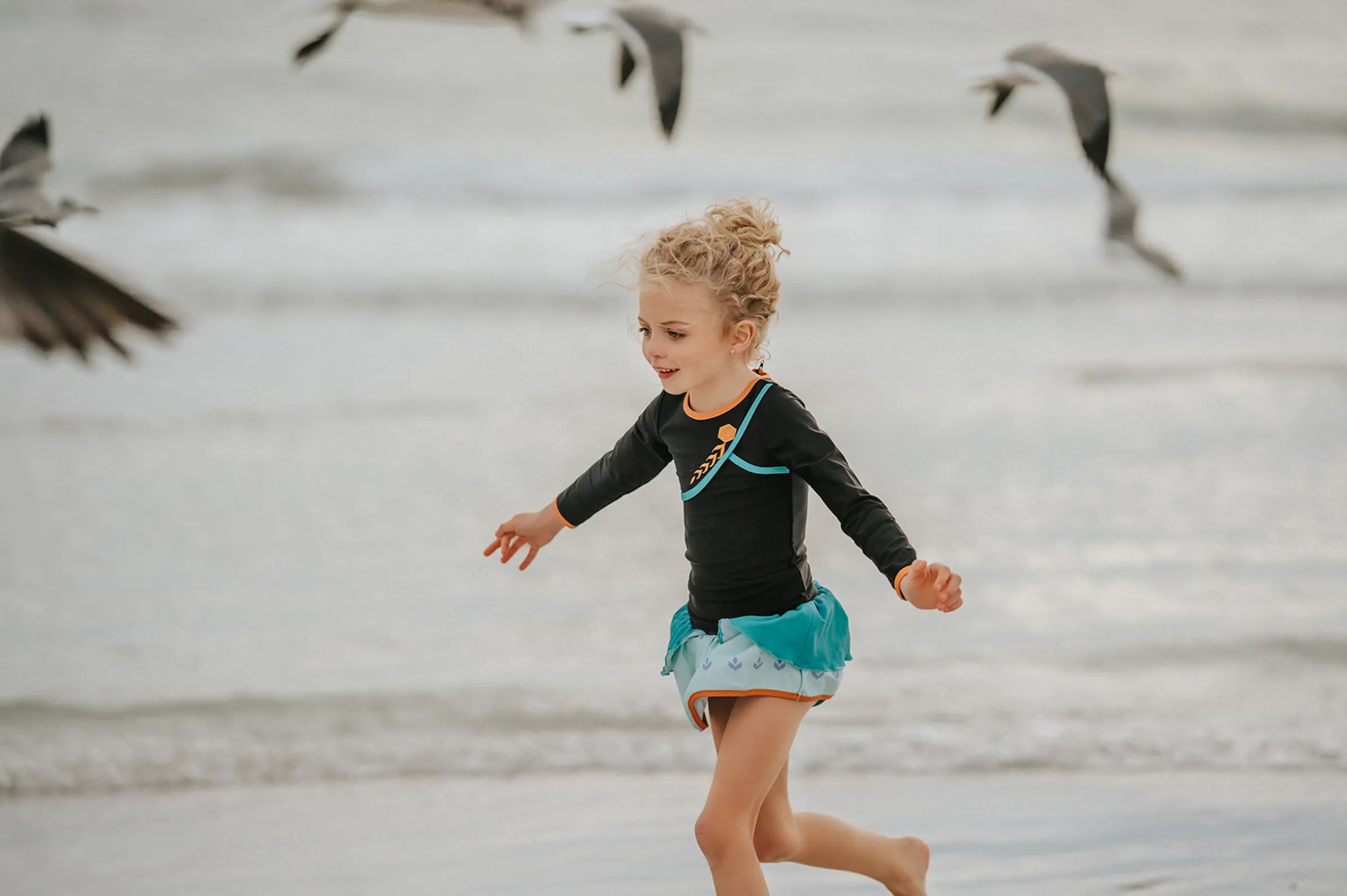 Little Ice Princess Rash Guard Swim Set