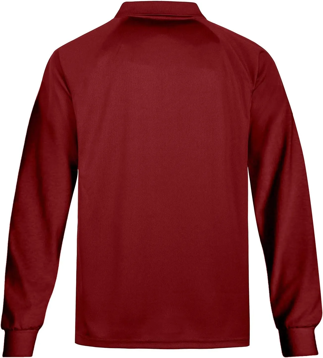 MOHEEN Men's Casual Solid Golf Shirts Outdoor Quick Dry Long Sleeve Moisture Wicking Performance Polo Shirt with Pocket
