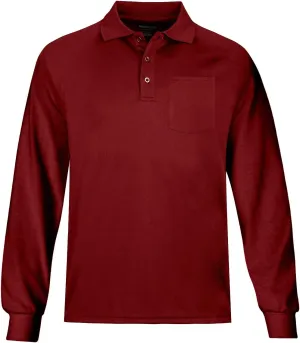 MOHEEN Men's Casual Solid Golf Shirts Outdoor Quick Dry Long Sleeve Moisture Wicking Performance Polo Shirt with Pocket