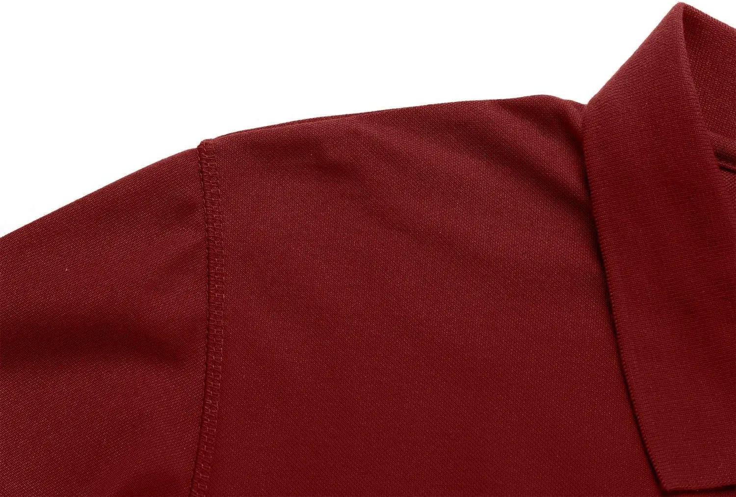 MOHEEN Men's Casual Solid Golf Shirts Outdoor Quick Dry Long Sleeve Moisture Wicking Performance Polo Shirt with Pocket