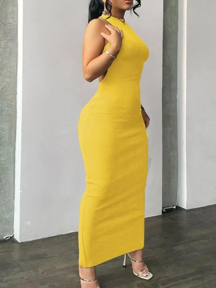 Nimsruc Women Summer Sexy Bodycon Maxi Dress Casual Long Dresses