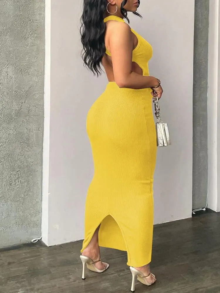 Nimsruc Women Summer Sexy Bodycon Maxi Dress Casual Long Dresses
