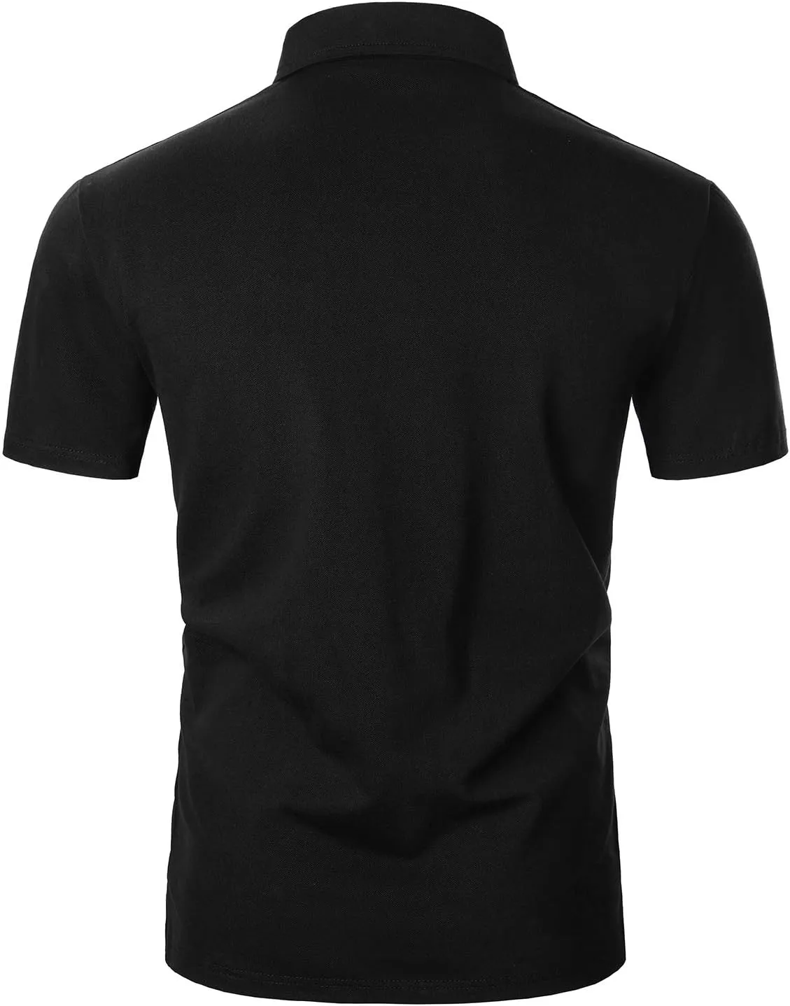 Polo Shirts for Men Short Sleeve Casual Fit Plaid Collar T-Shirts