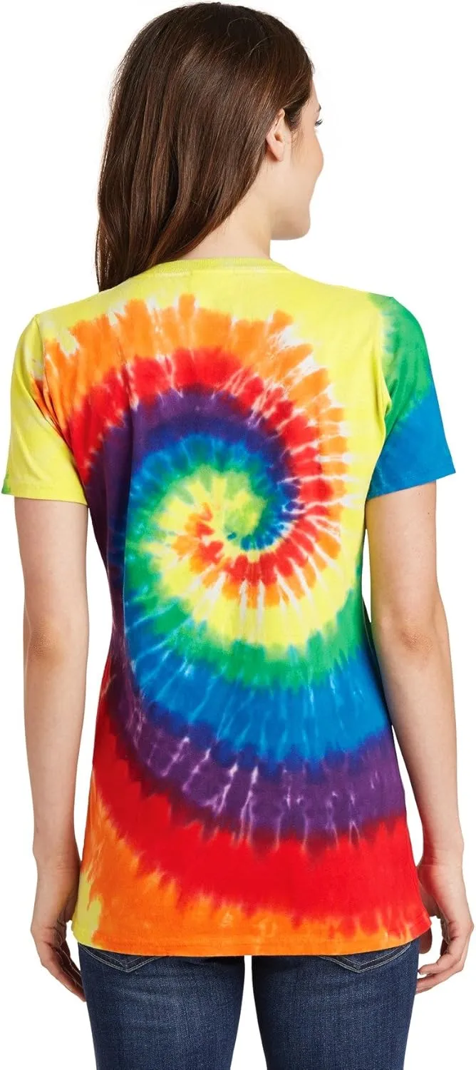Port & Company Ladies Tie-Dye V-Neck Tee