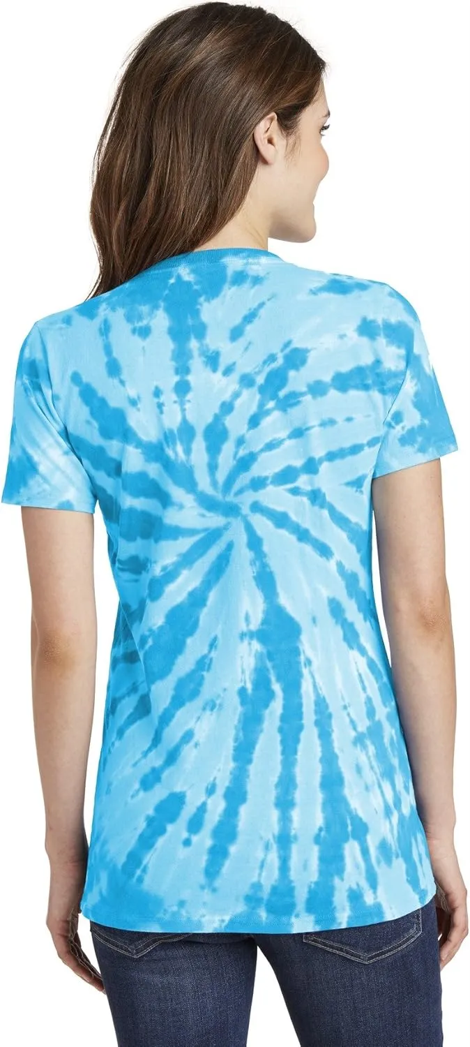 Port & Company Ladies Tie-Dye V-Neck Tee