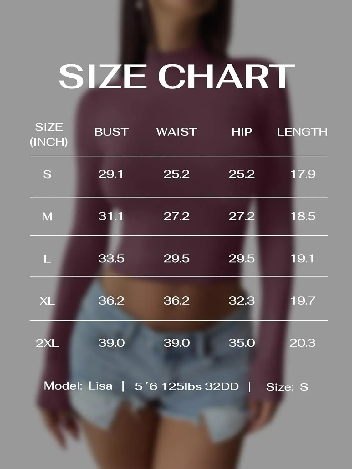 REORIA Women's Basic Mock Turtle Neck Long Sleeve Lightweight Double Lined Layering Slim Fitted Crop Top