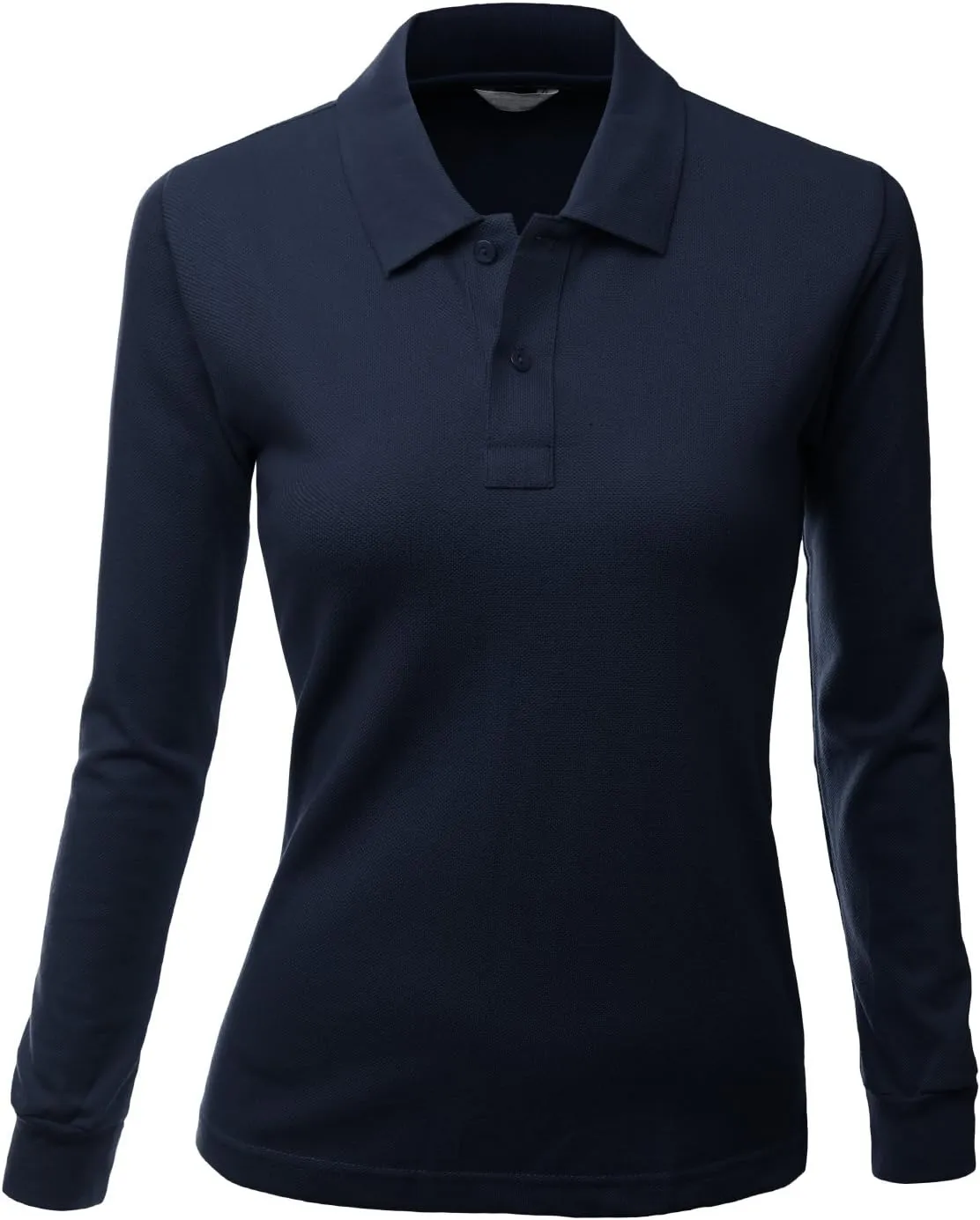 Women's Luxurious Solid Long Sleeves PK Polo Shirt