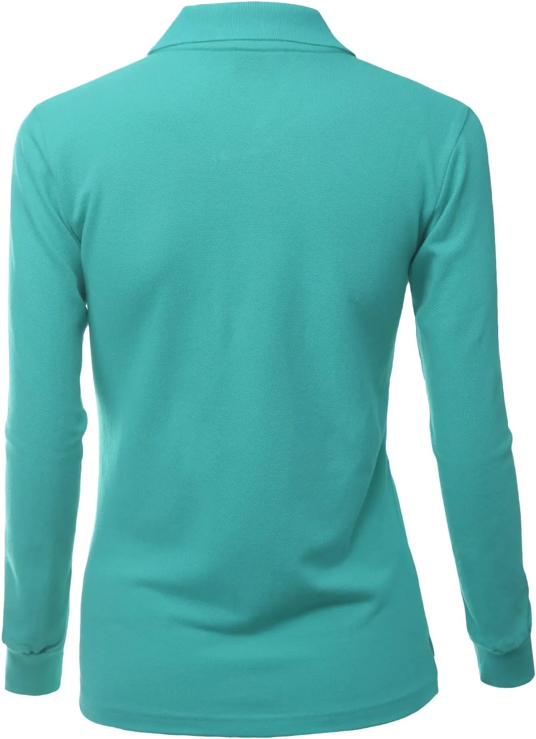 Women's Luxurious Solid Long Sleeves PK Polo Shirt
