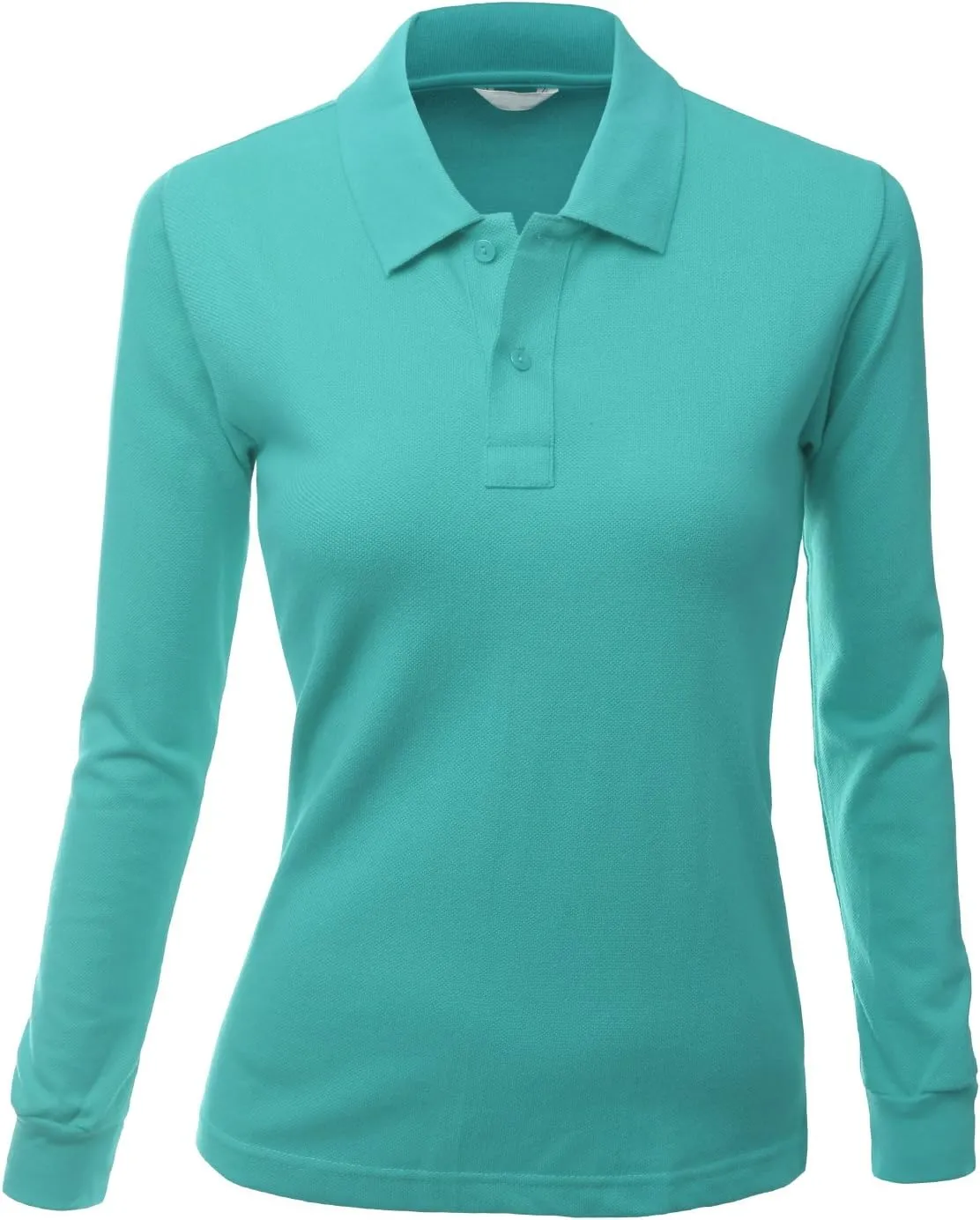 Women's Luxurious Solid Long Sleeves PK Polo Shirt
