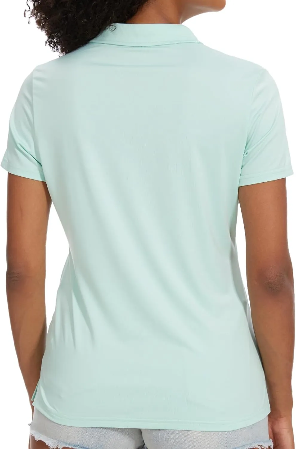 yuyangdpb Women's Golf Polo Shirts Short Sleeve Quick Dry UPF 50  Sun Protection V Neck Tennis Shirt