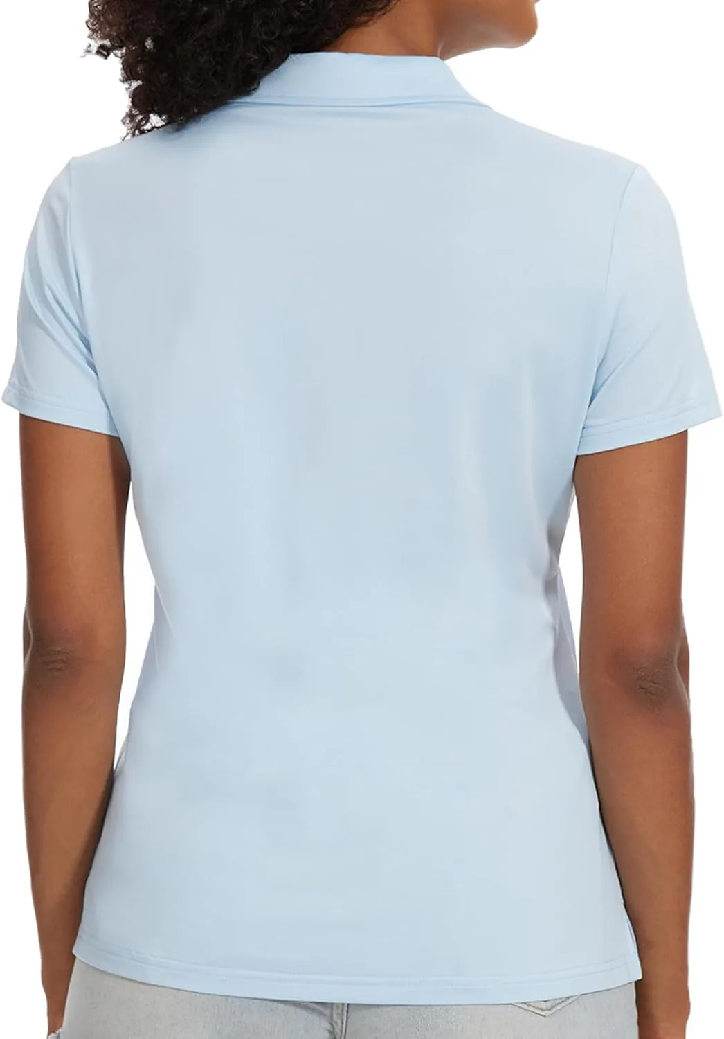 yuyangdpb Women's Golf Polo Shirts Short Sleeve Quick Dry UPF 50  Sun Protection V Neck Tennis Shirt